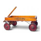 Wooden Pull Wagon w/ Cupp Grocery Logo