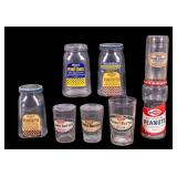 8 Vintage Glass Food Jars