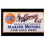Vintage Gulfpride Oil Marine Motors Advert. Sign