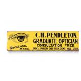 Vintage Optician Tin Litho Sign