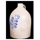 19C American Salt-Glazed Stoneware Jug
