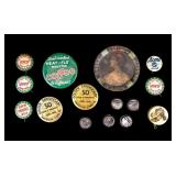 Vintage Pin Backs and Bottle Caps