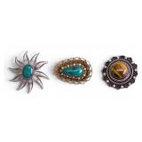 Sterling Silver Brooch Pins 32 grams