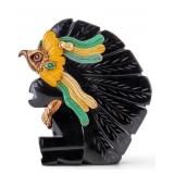 Native American-Style Carved Stone Eagle