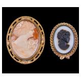 Gold Filled Cameo Brooch Pins