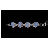 Sterling Silver Druzy Topaz Bracelet