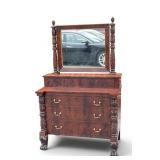 Antique 19C Empire Dresser Mahogany