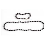 Taxco 925 Silver Black Onyx Necklace & Bracelet