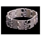 Brutalist Design .835 / 1000 Silver Bracelet