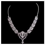 Marcasite Sterling Silver Necklace 28 grams