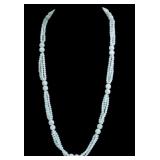 Green Hard Stone Multi Strand Necklace