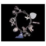 Sterling Silver Charm Bracelet 24 grams