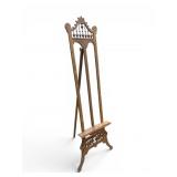 Victorian Wooden Carved Oak Easel