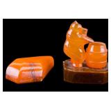 Amber Bear & Amber Pendant