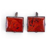 Large Vintage Sterling Silver Cufflinks