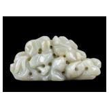 Chinese Carved Jade Dragon-Form Carving