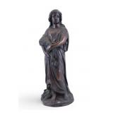 Bronze Sculpture of Female with Sheaf of Wheat