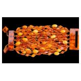 Natural & Pressed Amber Bracelet