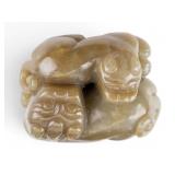 Chinese Carved Jade Foo Dogs Figure