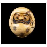 Carved Antique Netsuke Daruma Doll