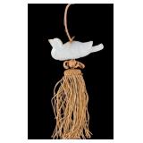Chinese White Jade Hanging Bird Ornament