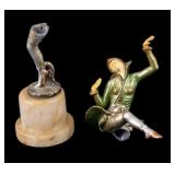 Antique Metal & Onyx Art Deco Dancer Figurine