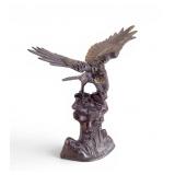 Japanese Iron Eagle Statue (4 Pc.)