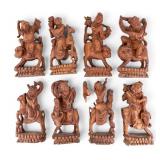 Chinese Carved Cabinet Immortals (8)