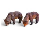 2 Cold Painted Metal Bears