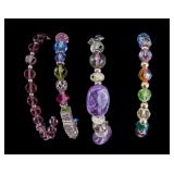 4 Sterling Silver & Gold Filled Bracelets