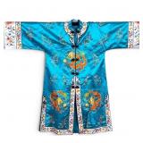 Baihua Teal Green Dragon Robe Vintage Chinese