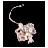 Carved Netsuke Figure of Basket Salesman