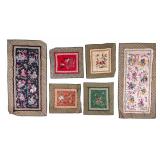 7 pieces of Chinese Silk Embroidery Panels