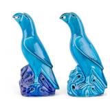 Chinese Porcelain Parrot Figurines