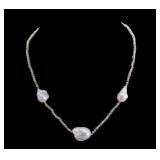 Antique Faceted Baroque Pearls With 14k Clasp