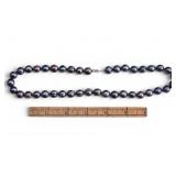 Purple Blue Cultured Pearl Beaded Necklace