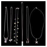 6 Sterling Silver Necklaces
