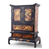 Antique Asian Shell Overlay & MOP Jewelry Chest