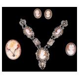 Antique Cameo & Silver Jewerly