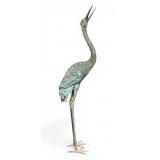 Large Bronze Heron Sculpture