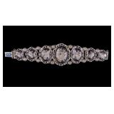 Large Siam Sterling Silver Bracelet 47 grams