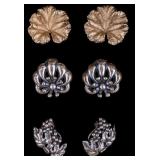 3 Napier Sterling Silver Earrings