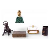 Bronze Figures and Trinket Boxes
