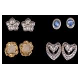 4 Heavy Sterling Silver Earrings 53 grams