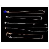 5 Sterling Silver Necklaces 21 grams