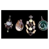 4ï¿½ï¿½Sterling Silver Necklace Pendants 75 grams