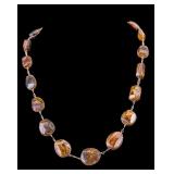 Natural Amber Necklace Gold Fill Wire