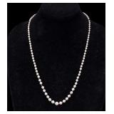 Cultured Pearl Necklace Sterling Silver Clasp