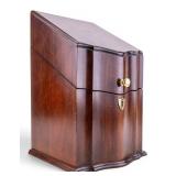 English Wood Inlay Knife Box Attr. Williamsburg