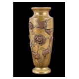 Japanese Bronze Vase w/ Mixed Metal Inlay